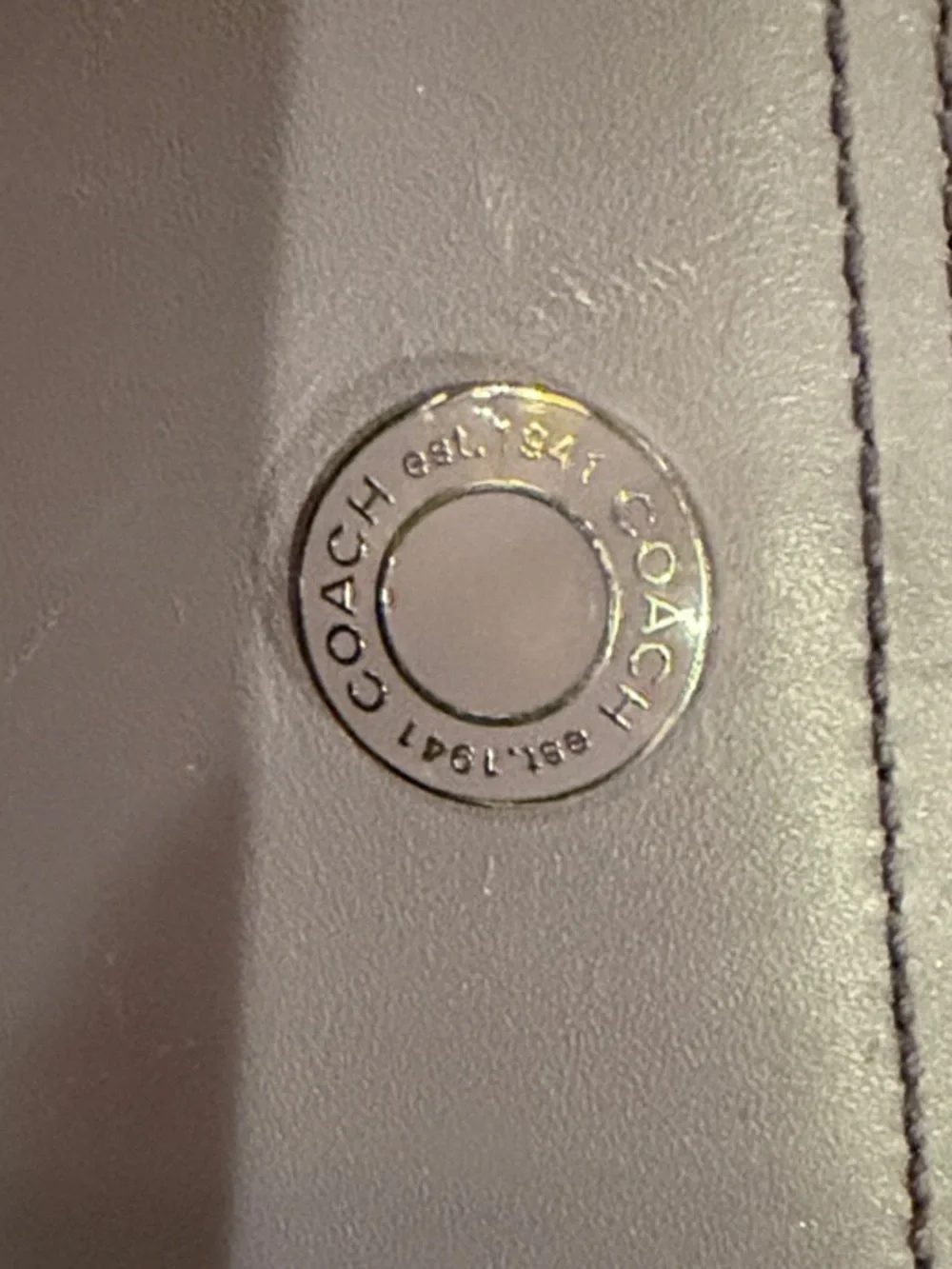 COACH Lavender Leather Snap Wallet - Lilac Color